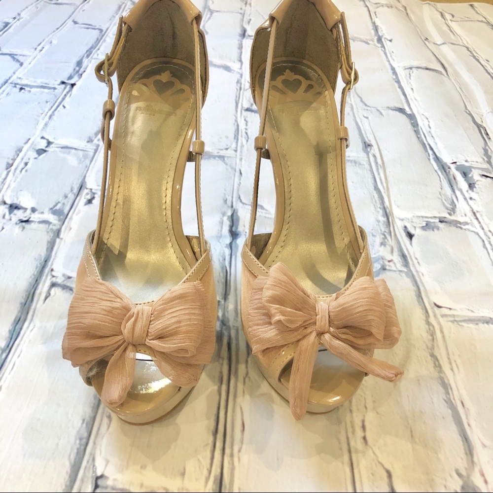 Fergalicious Stiletto Nude Pumps.